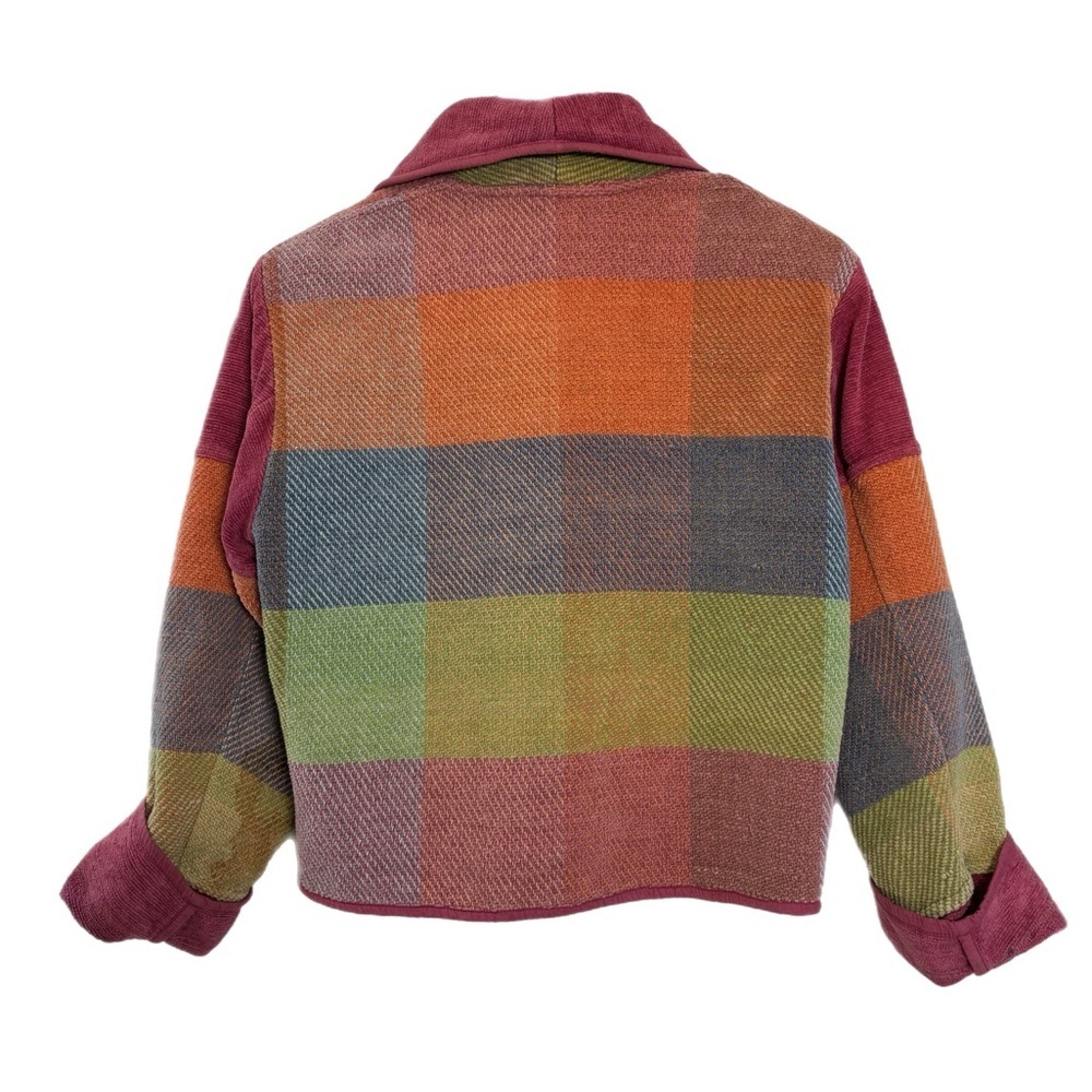 Anu by natural colorful 100% cotton  corduroy color block blazer - Picture 3 of 8